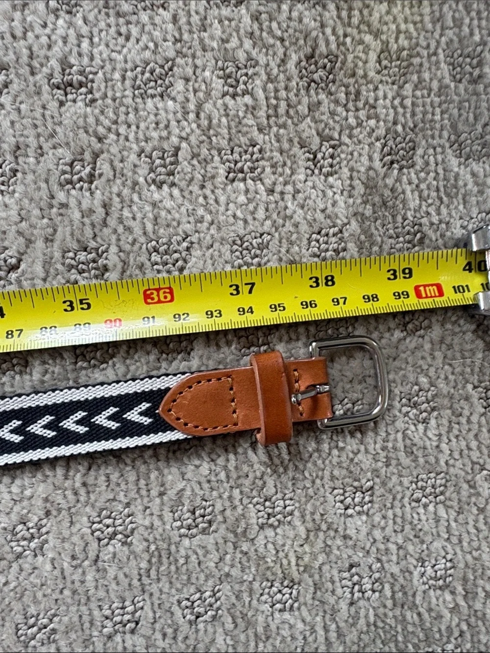 Women's Eddie Bauer Cascade Woven Belt in Navy and White